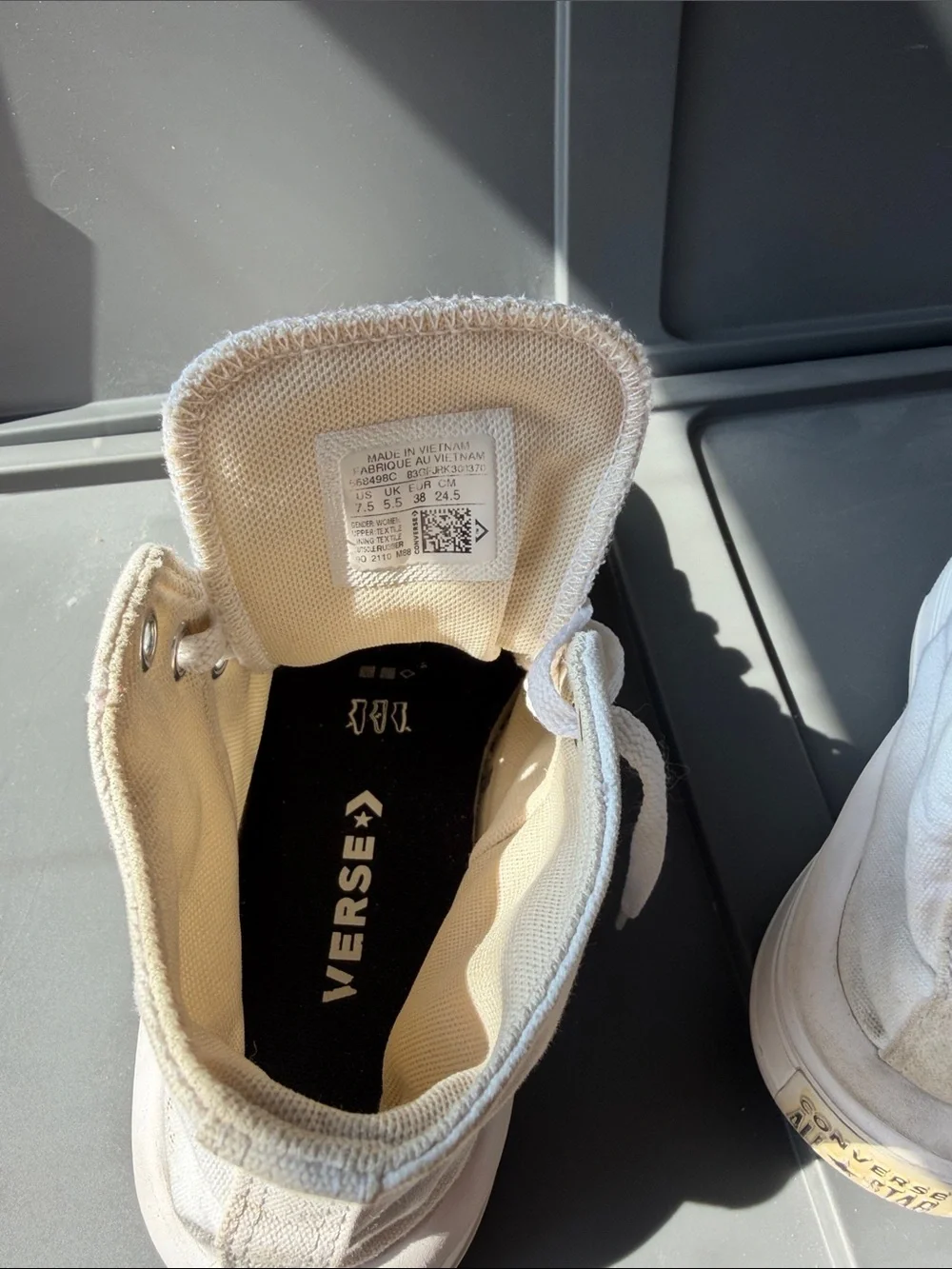 Converse White High-Top Platform Sneakers